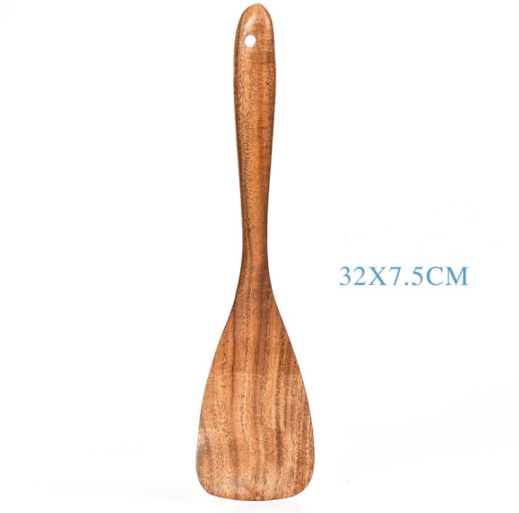 Teak Wood Cooking Utensil Set – Spoon, Ladle, Turner & Skimmer