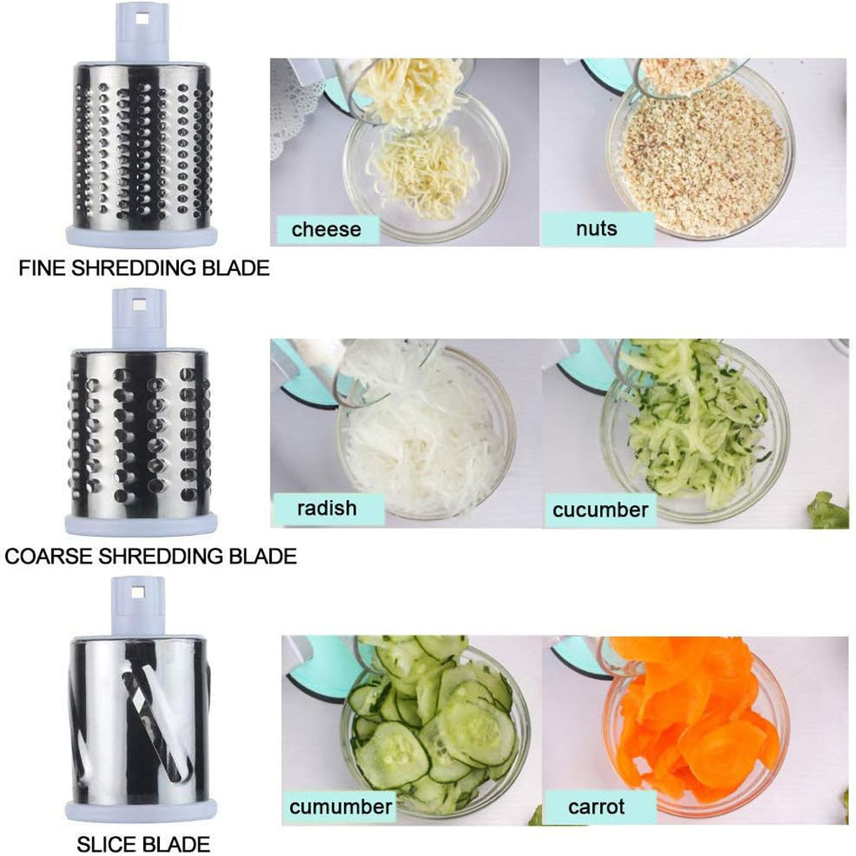 Manual Round Mandoline Slicer – Multifunctional Vegetable Cutter